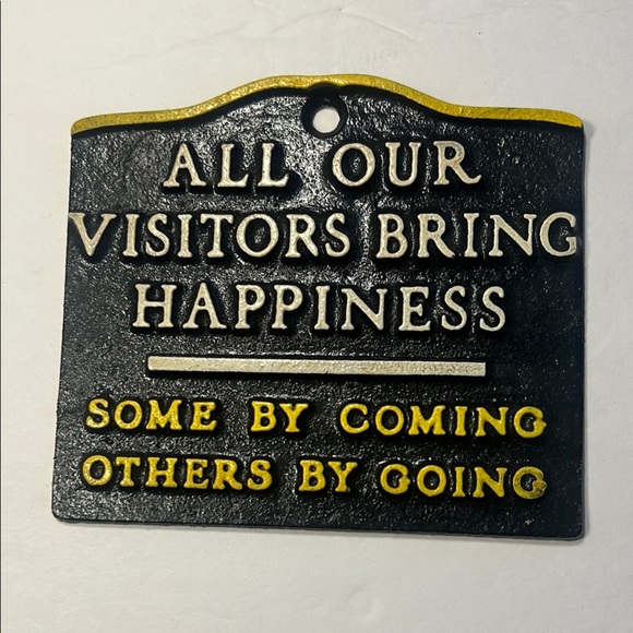 Vintage Black and Yellow Decorative Sign - Picture 2 of 15